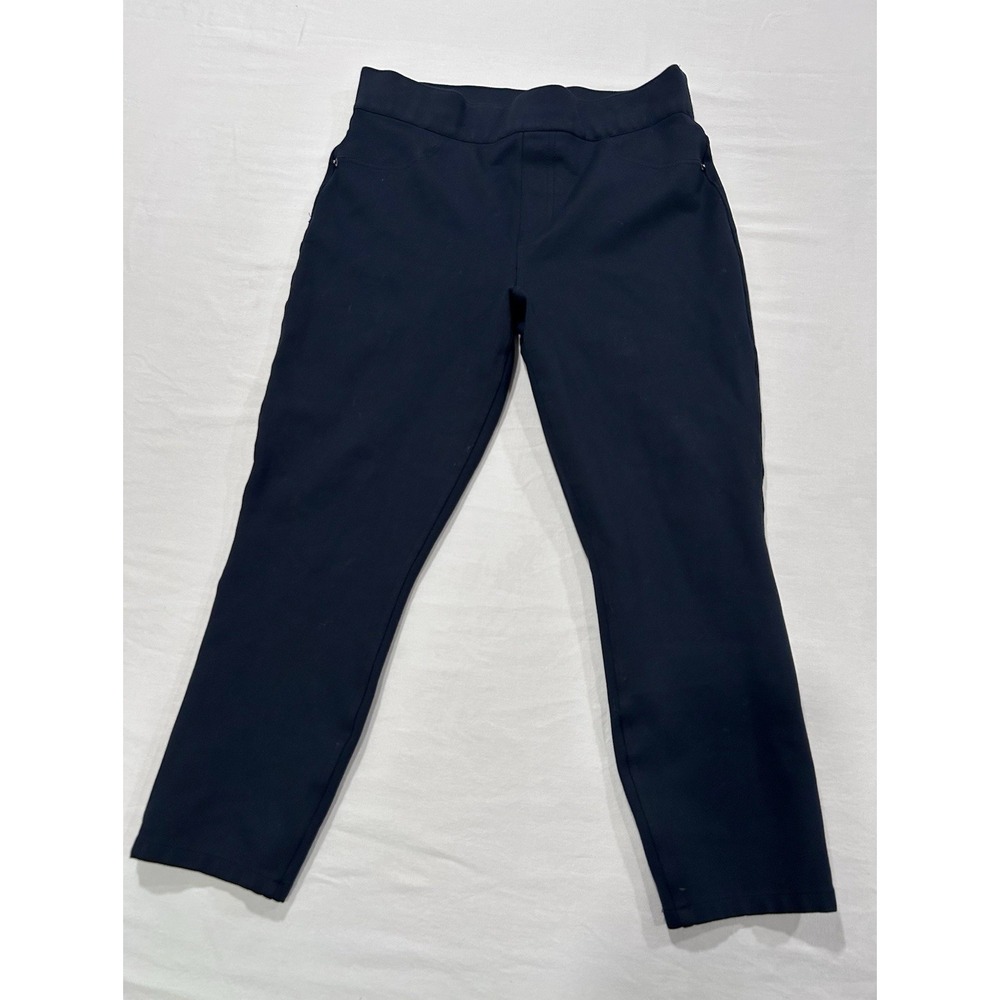 Spanx 4-pocket Skinny Ponte Pant Black Large Petite Slimming 20202Q Cropped